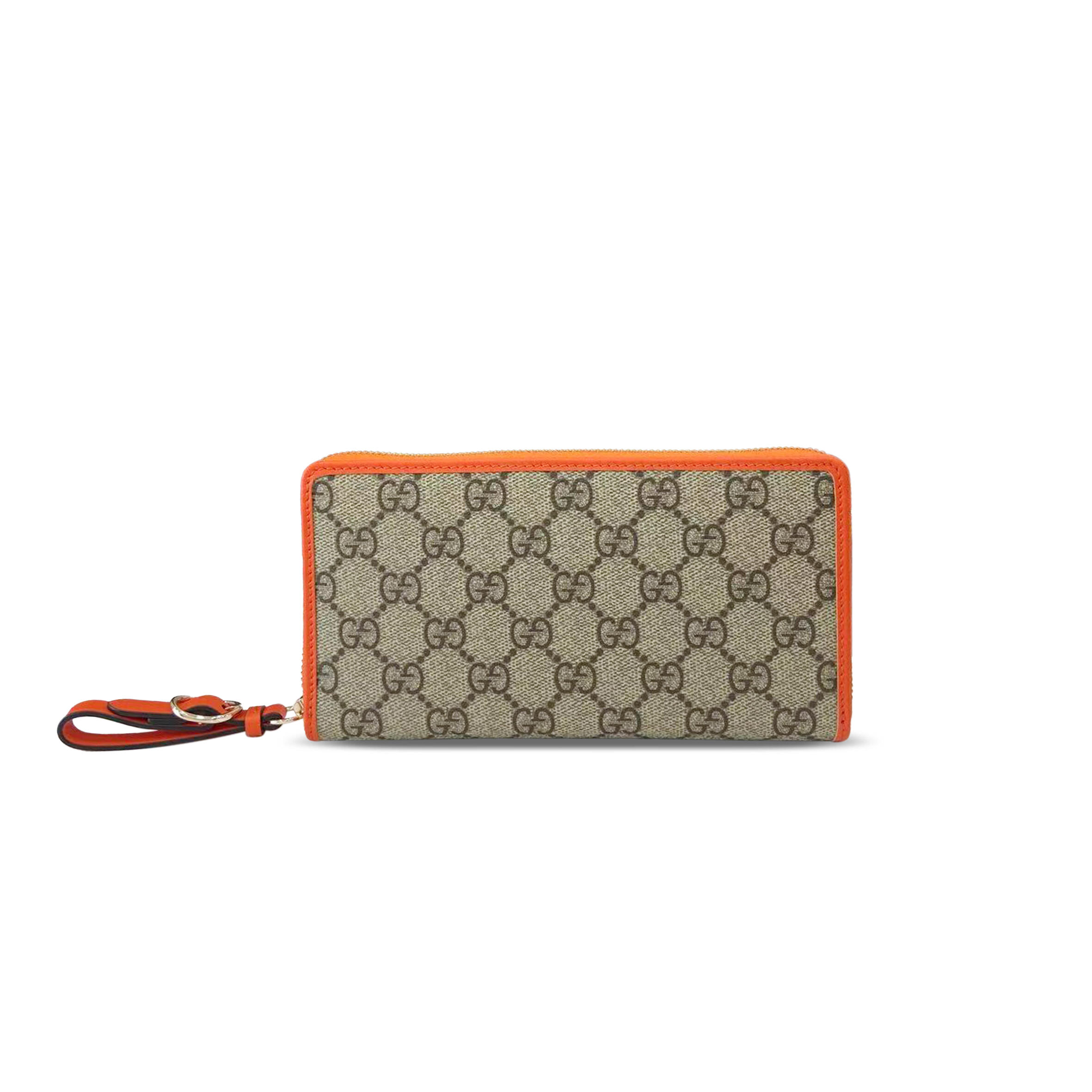 GUCCI GG EMBLEM ZIP AROUND WALLET 819122 (19*10*2.5cm)